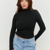 Maglietta Basica a Collo Alto Nera^Tally Weijl Discount
