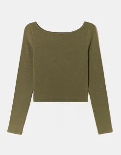 Maglietta color cachi a maniche lunghe^Tally Weijl Shop