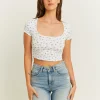 Maglietta Corta a Fiori^Tally Weijl Sale