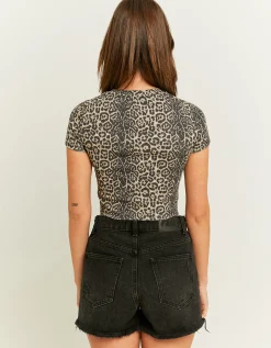 Maglietta Corta Stampa Animalier Leo^Tally Weijl Outlet