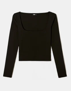 Maglietta Nera con Scollatura Squadrata^Tally Weijl Best Sale
