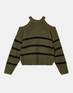 Maglione a Righe con Spalle Scoperte^Tally Weijl Online