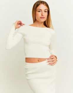 Maglione Bianco a Coste^Tally Weijl Sale