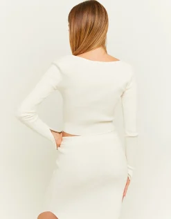 Maglione Bianco a Coste^Tally Weijl Sale