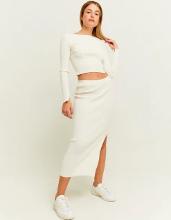 Maglione Bianco a Coste^Tally Weijl Sale