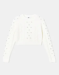 Maglione bianco con strass^Tally Weijl Flash Sale