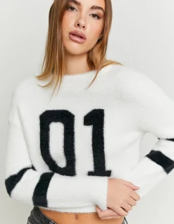 Maglione Collegiale Bianco Morbido^Tally Weijl Discount