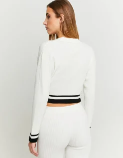 Maglione con Scollatura Polo a Righe^Tally Weijl Sale