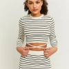 Maglione Corto a Righe con Dettaglio Fancy^Tally Weijl Online