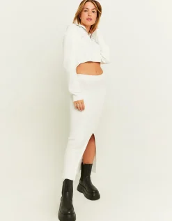 Maglione Corto Bianco con Zip^Tally Weijl Clearance
