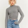 Maglione Dolcevita a Treccia Grigio^Tally Weijl New