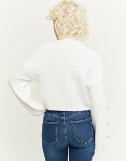Maglione Leggero Bianco con Bottoni Gioiello^Tally Weijl Discount