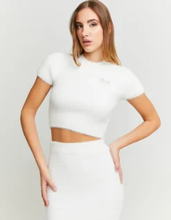 Maglione Morbido Bianco con Fiocco di Strass^Tally Weijl Outlet