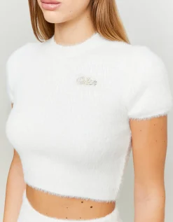 Maglione Morbido Bianco con Fiocco di Strass^Tally Weijl Outlet