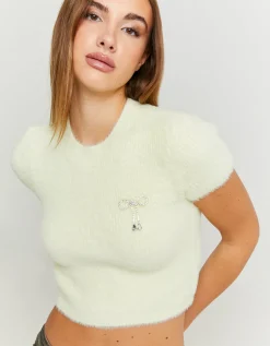 Maglione Morbido Giallo con Fiocco di Strass^Tally Weijl Shop