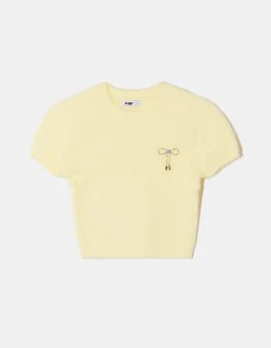 Maglione Morbido Giallo con Fiocco di Strass^Tally Weijl Shop
