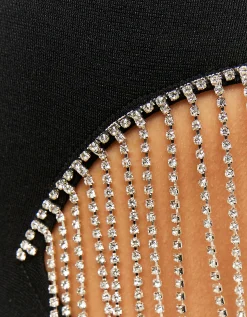 Mini abito aderente con strass a cascata^Tally Weijl Store