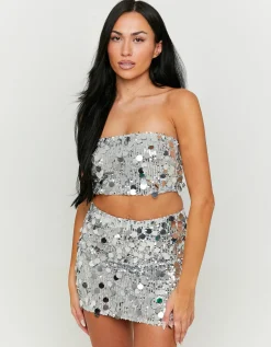 Minigonna Argento con Maxi - Paillettes^Tally Weijl Cheap
