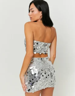 Minigonna Argento con Maxi - Paillettes^Tally Weijl Cheap
