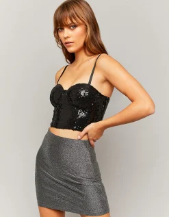 Minigonna argento in lurex^Tally Weijl Hot