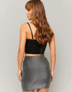 Minigonna argento in lurex^Tally Weijl Hot