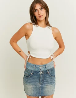 Minigonna di Jeans Effetto Doppia Vita^Tally Weijl Discount