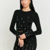 Minigonna Nera in Maglia con Cristalli^Tally Weijl Shop