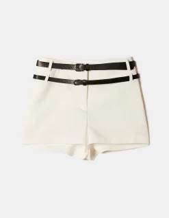 Pantaloncini bianchi con doppia cintura^Tally Weijl New