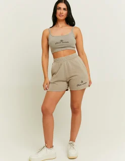 Pantaloncini Grigi in Felpa con Stampa^Tally Weijl Best