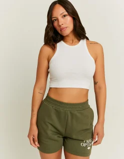 Pantaloncini in Tuta Kaki con Stampa^Tally Weijl Fashion