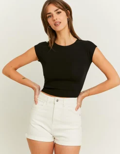 Pantaloncini Mom a Vita Alta Bianchi^Tally Weijl Cheap