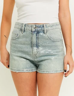 Pantaloncini Mom a Vita Alta con Paillettes^Tally Weijl Discount