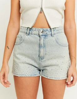 Pantaloncini Mom a Vita Alta con Strass^Tally Weijl Store
