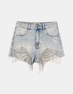 Pantaloncini Mom a Vita Alta con Strass^Tally Weijl Best