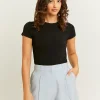 Pantaloncini Tailoring Azzurri a Vita Alta^Tally Weijl Online