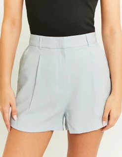 Pantaloncini Tailoring Azzurri a Vita Alta^Tally Weijl Online