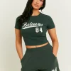 Pantaloncini Verdi in Felpa con Stampa^Tally Weijl Flash Sale