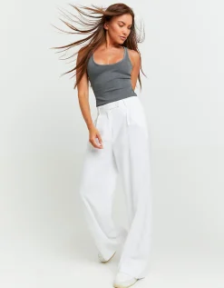 Pantaloni a Vita Alta Bianchi^Tally Weijl Outlet