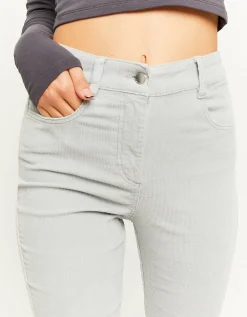 Pantaloni A Zampa In Velluto A Coste Grigi^Tally Weijl Cheap