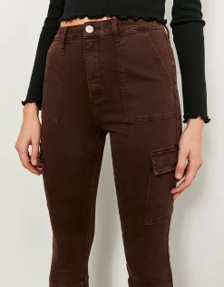 Pantaloni Cargo A vita Alta Marroni^Tally Weijl Hot