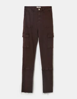Pantaloni Cargo A vita Alta Marroni^Tally Weijl Hot