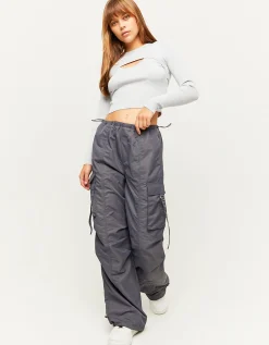 Pantaloni Cargo Parachute Grigi^Tally Weijl Shop