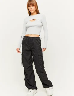 Pantaloni Cargo Parachute Neri^Tally Weijl Sale