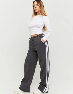 Pantaloni Joggers Wide Leg Basici Grigi^Tally Weijl Fashion