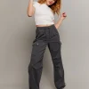 Pantaloni Parachute a Vita Alta Grigi^Tally Weijl Cheap