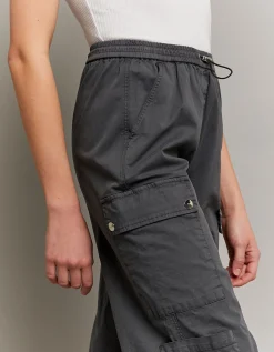 Pantaloni Parachute a Vita Alta Grigi^Tally Weijl Cheap