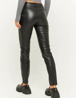 Pantaloni Skinny In Similpelle Neri con Cerniere^Tally Weijl Shop