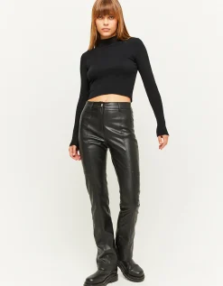 Pantaloni Straight Leg In Similpelle Neri^Tally Weijl Best Sale