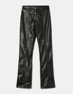 Pantaloni Straight Leg In Similpelle Neri^Tally Weijl Best Sale