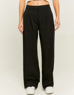 Pantaloni Vita Alta a Gamba Ampia Neri^Tally Weijl Store